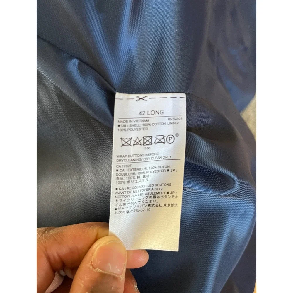 Banana Republic 42L Slim Fit Blue Corduroy Blazer‎ Jacket Men